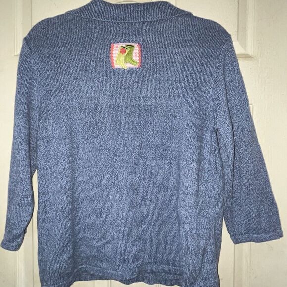 Christopher Banks Spring Sweater Lot Of 2 Wmns Sz Med Cotton Blend Garden - Picture 9 of 16